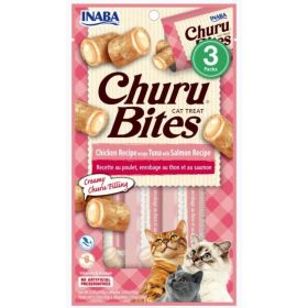 Inaba Churu Bites Cat Treat Chicken Recipe wraps Tuna with Salmon Recipe