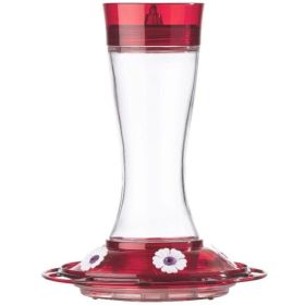 More Birds Garnet Glass Hummingbird Feeder