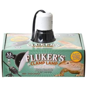 Flukers Clamp Lamp with Dimmer (Option: 75 Watt (5.5" Diameter))
